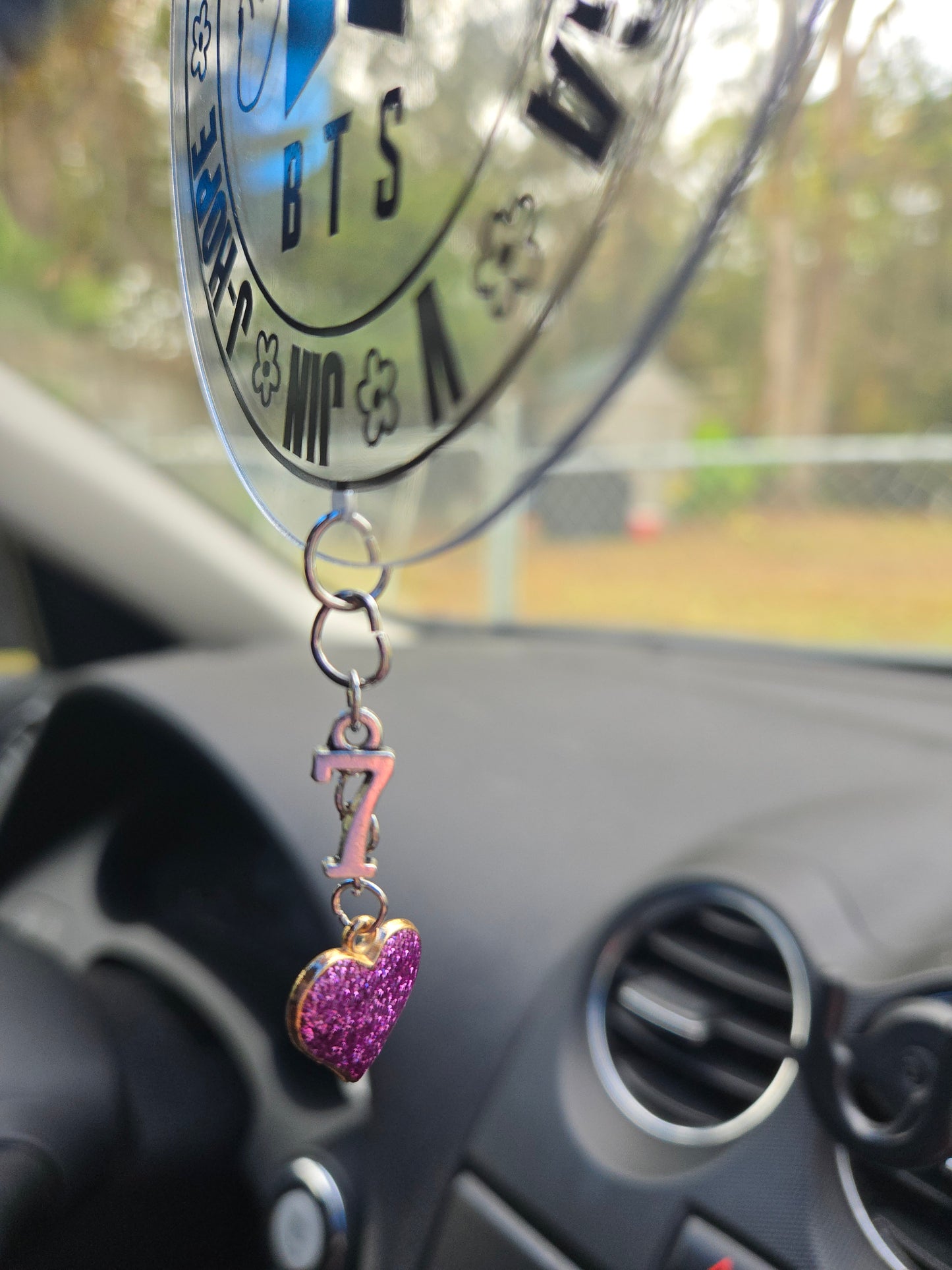 BTS car mirror charm