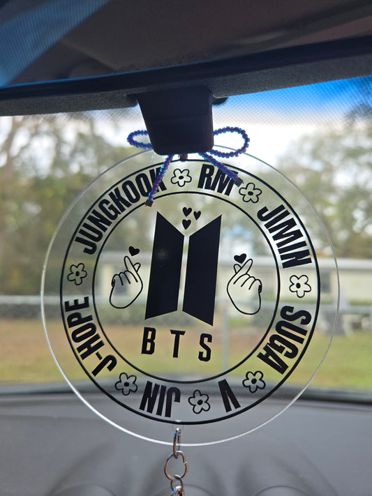 BTS car mirror charm