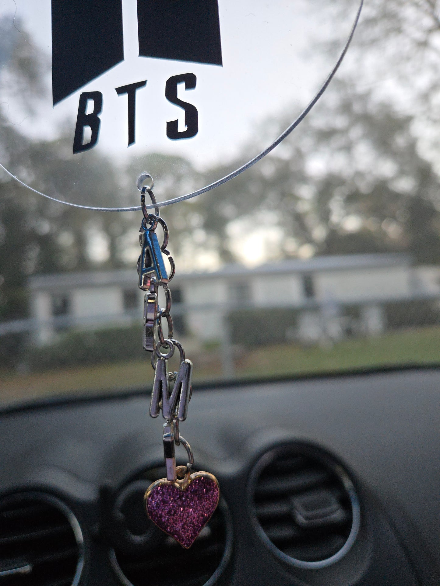BTS car mirror charm
