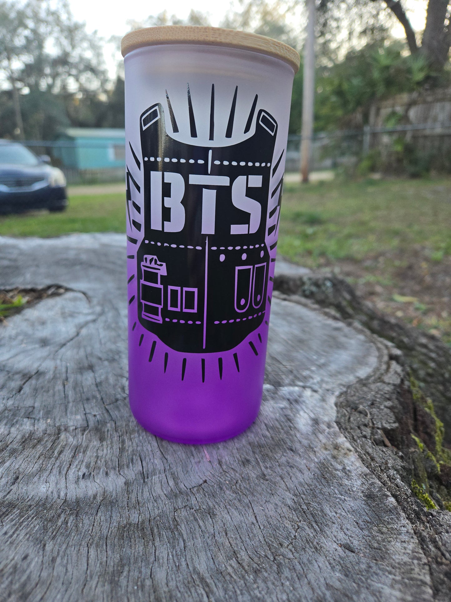 BTS inspired Glass tumblers